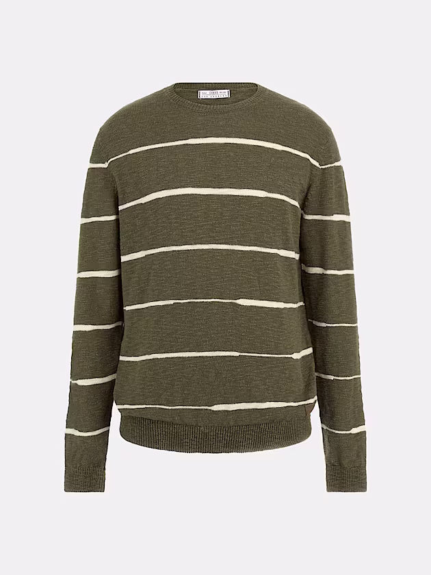 Linen-blend striped sweater - GUESS