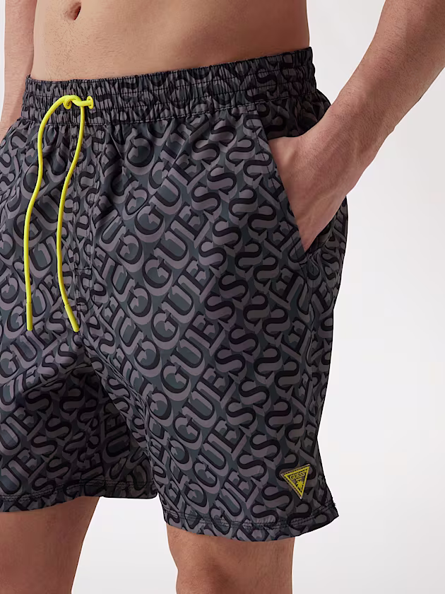 All over logo medium swim trunk - GUESS
