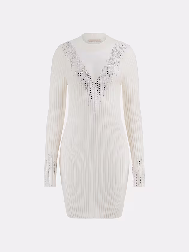Ribbed bodycon mini sweater dress - GUESS