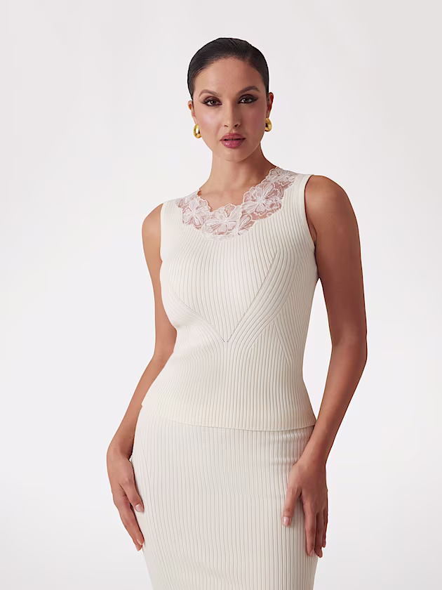 Floral lace knit top Marciano - GUESS