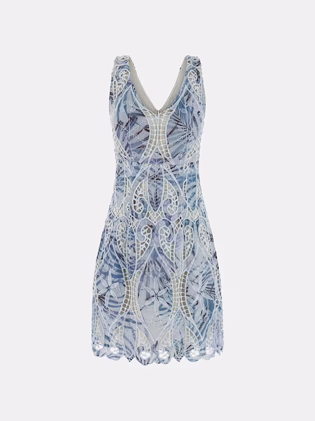 Fit-and-flare lace mini dress - GUESS