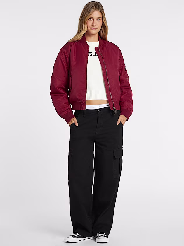 Nylon Bomber Jacket - GUESS