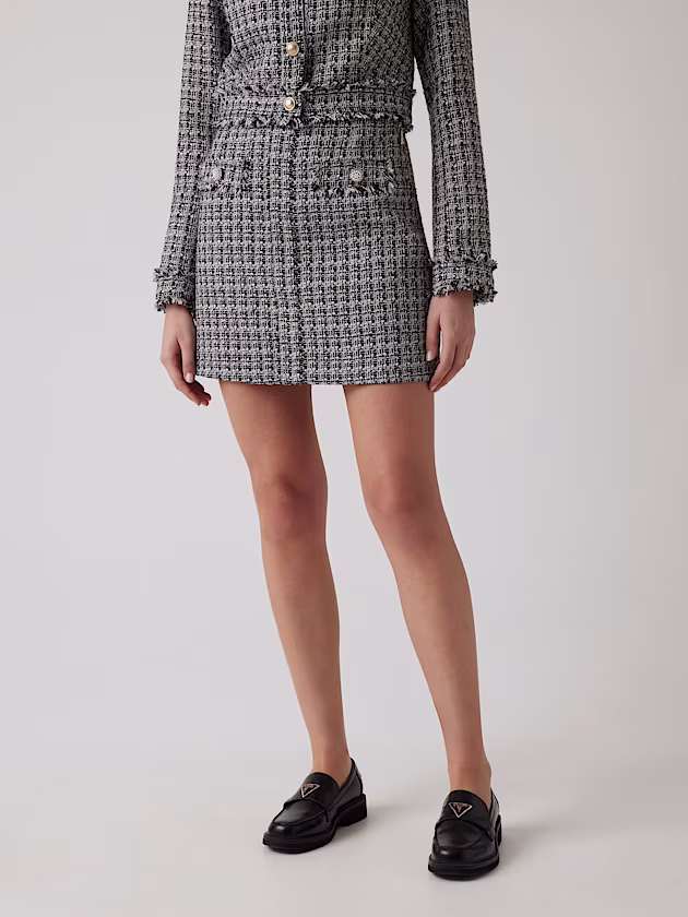 Tweed A-line skirt - GUESS