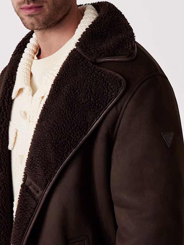 Faux-shearling coat - GUESS