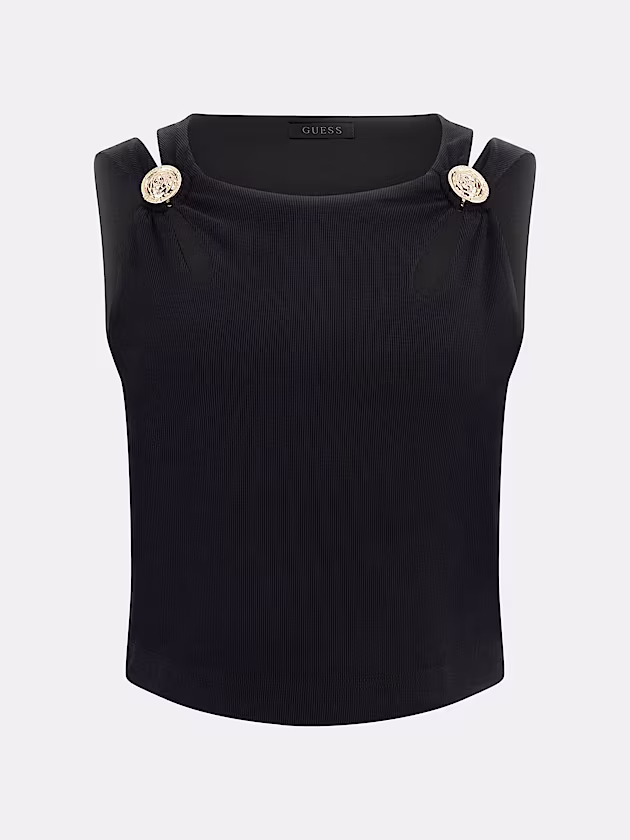 Crop top with cutout details - GUESS