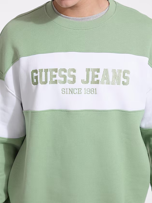 Horizontal Stripe Crewneck Sweatshirt - GUESS