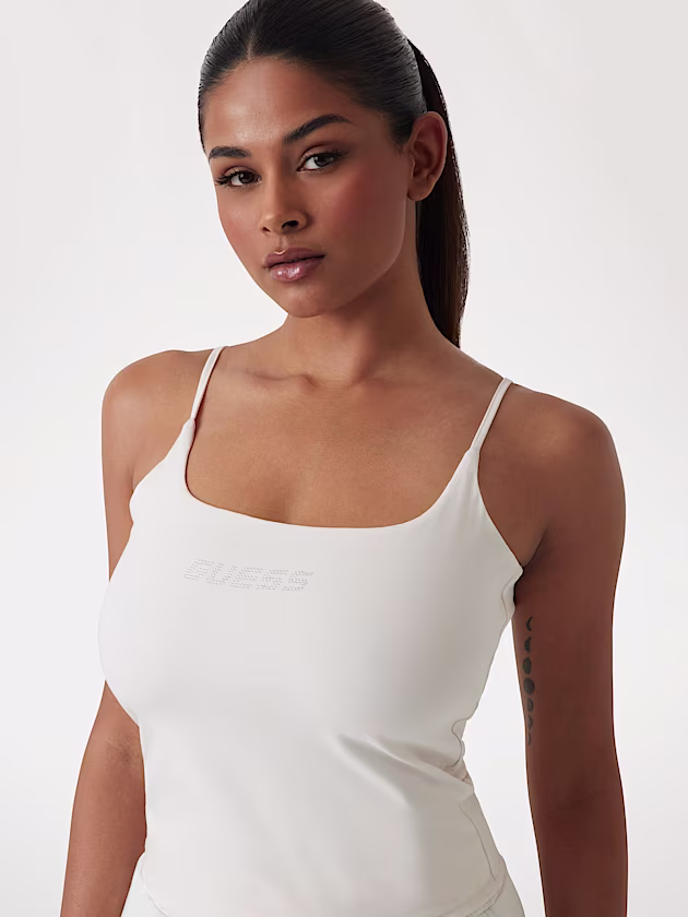 Rhinestone logo tank top - GUESS