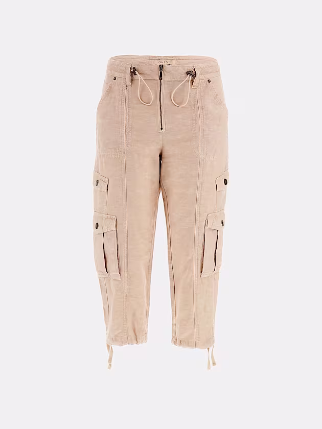Linen blend capri pants - GUESS