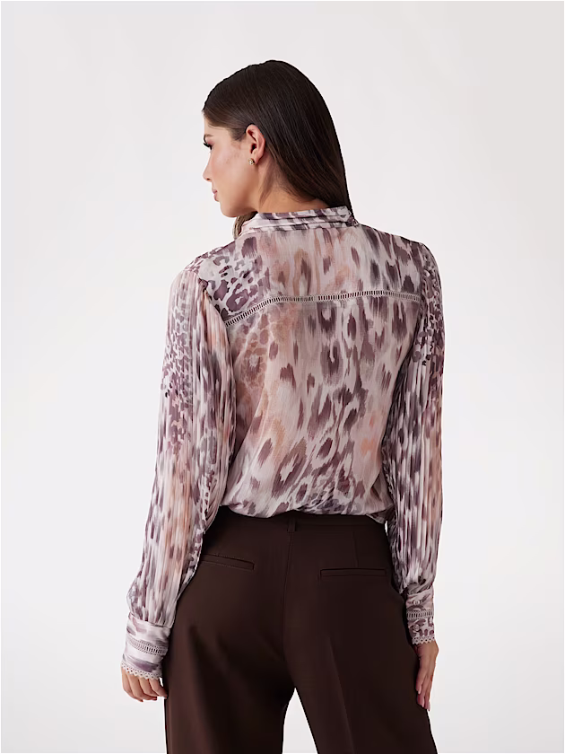 V neck chiffon shirt - GUESS