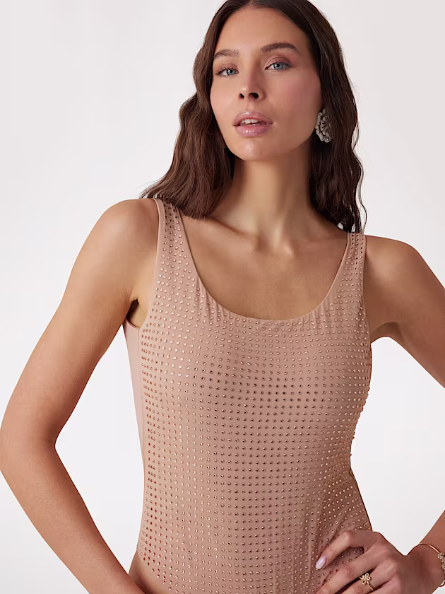 Rhinestones one piece - GUESS