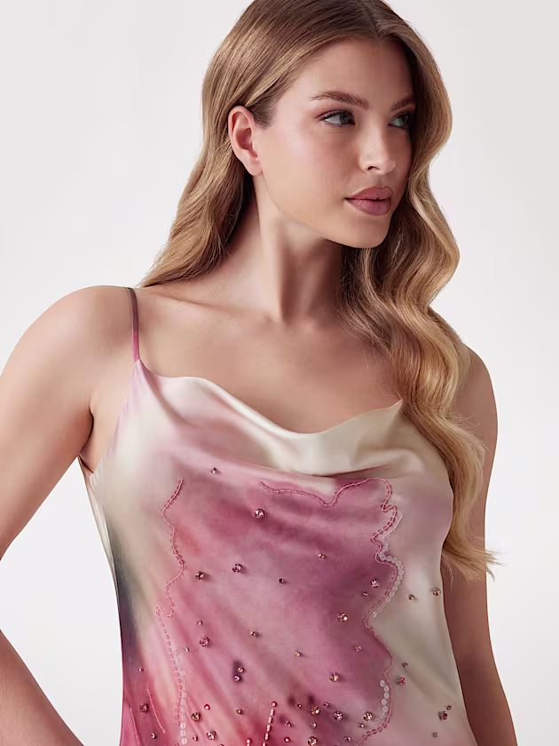 Marciano long floral-print dress - GUESS