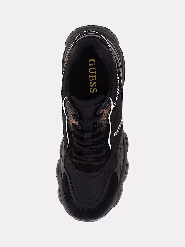 Micola mixed leather running shoe - GUESS