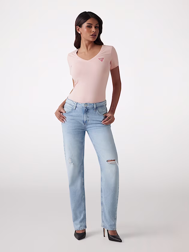 Small triangle logo stretch t-shirt - GUESS