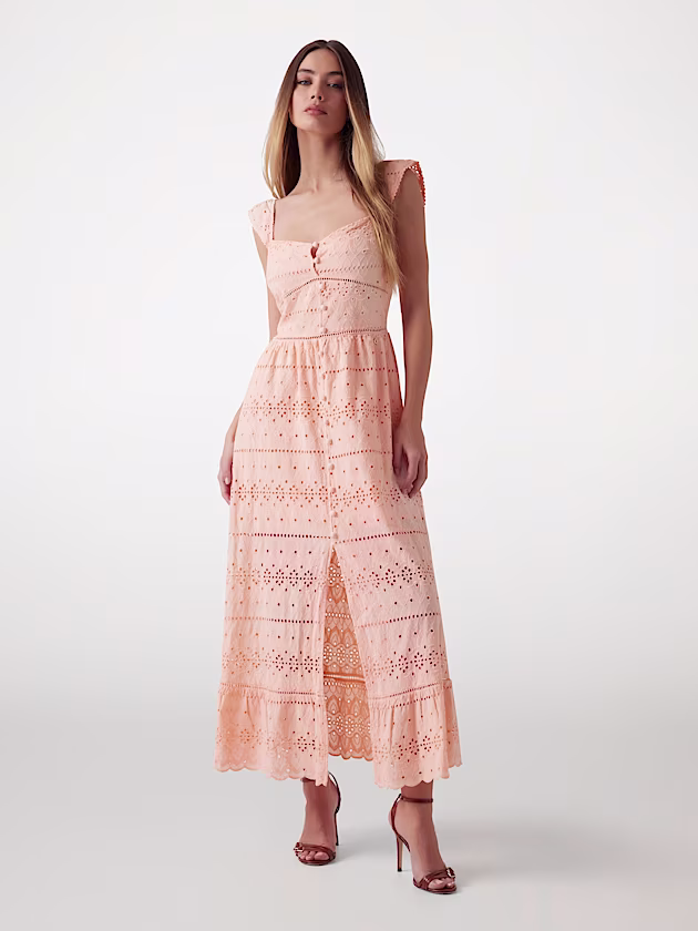 Long broderie anglaise dress - GUESS