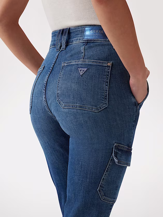 Mini boot-cut cargo jeans - GUESS