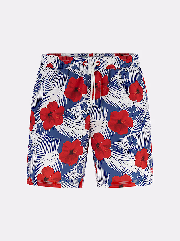 Floral-print swim trunks - GUESS