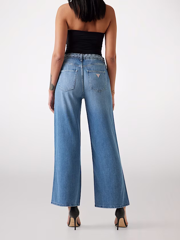 Braided wide leg jeans - GUESS