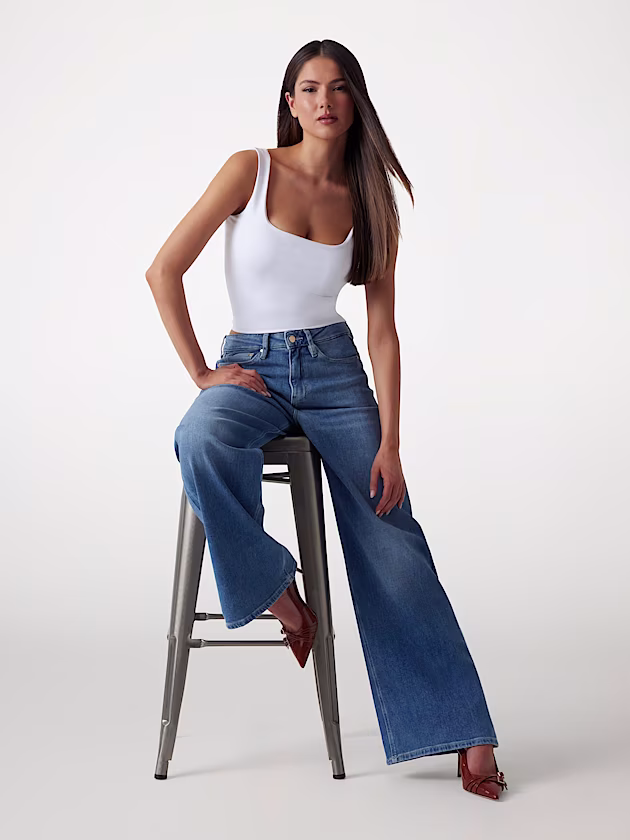 Bellflower wide leg denim pant - GUESS