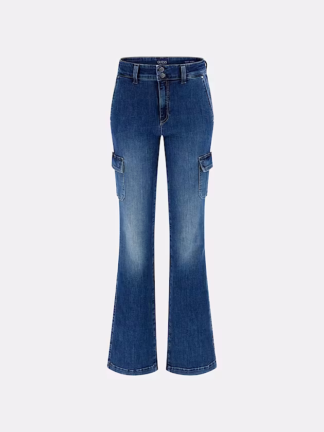 Mini boot-cut cargo jeans - GUESS
