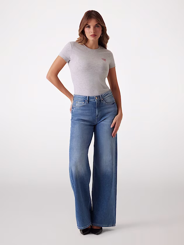 Small triangle logo stretch t-shirt - GUESS