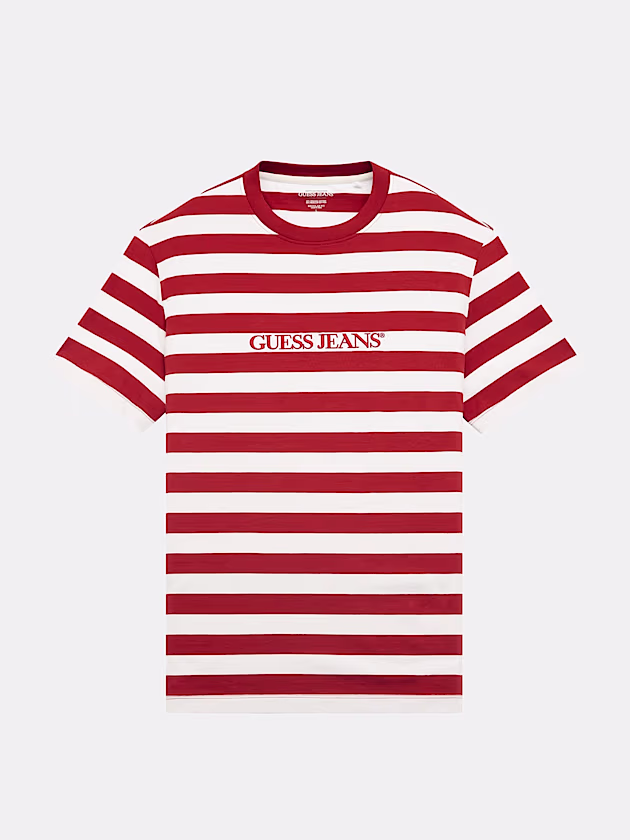 Striped Logo Tee - GUESS