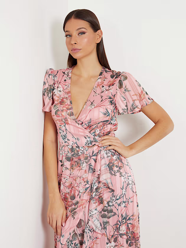 Floral print long dress - GUESS