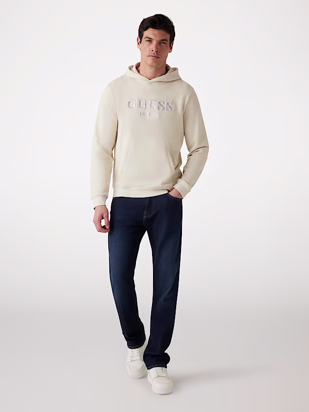 Terry logo hoodie sweatshirt - GUESS