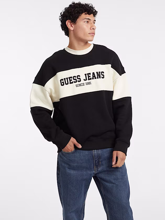 Horizontal Stripe Crewneck Sweatshirt - GUESS