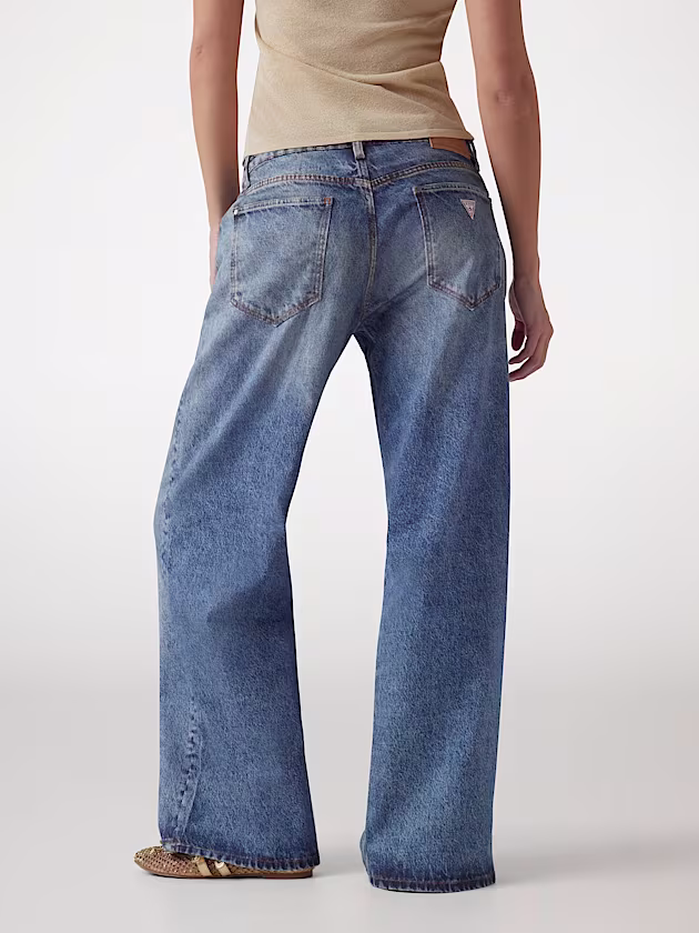Printed low rise baggy jeans - GUESS