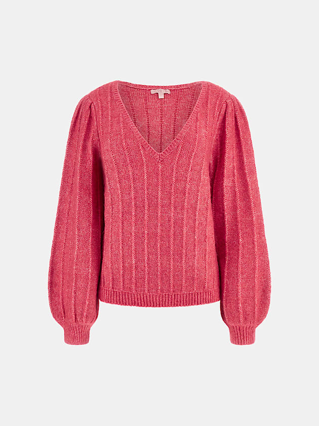 V neck wool blend sweater - GUESS