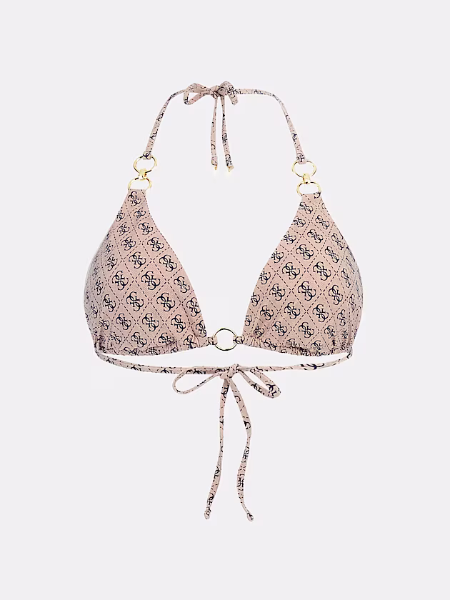 4G logo triangle bikini top - GUESS