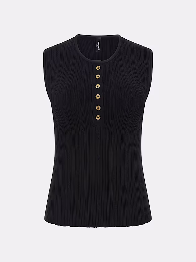 Marciano rib-knit sweater top - GUESS