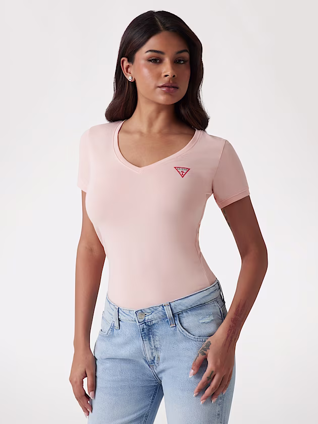 Small triangle logo stretch t-shirt - GUESS