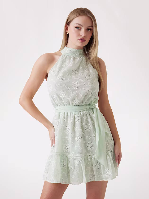 Fit-and-flare chiffon mini dress - GUESS