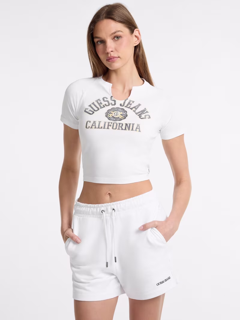 Cropped logo t-shirt - GUESS