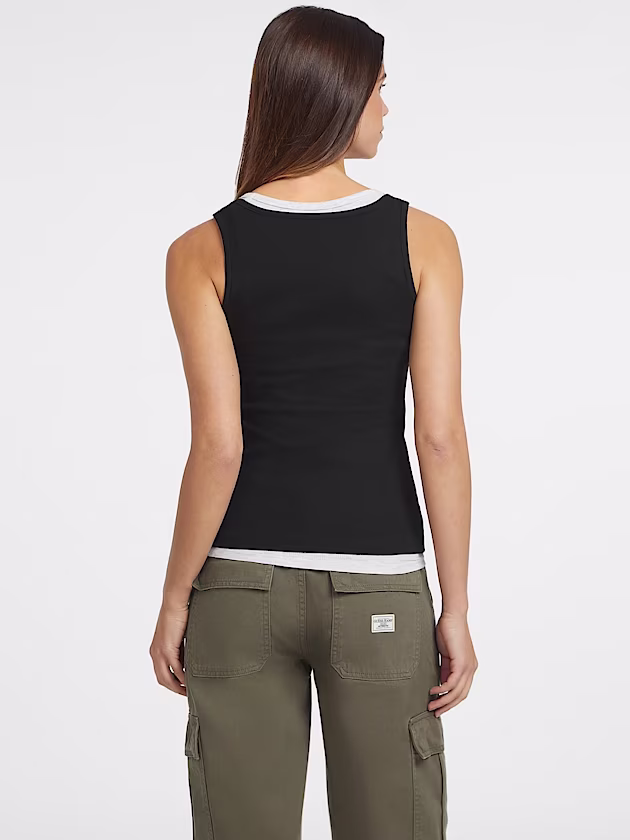 Slim Embroidered Star Tank - GUESS