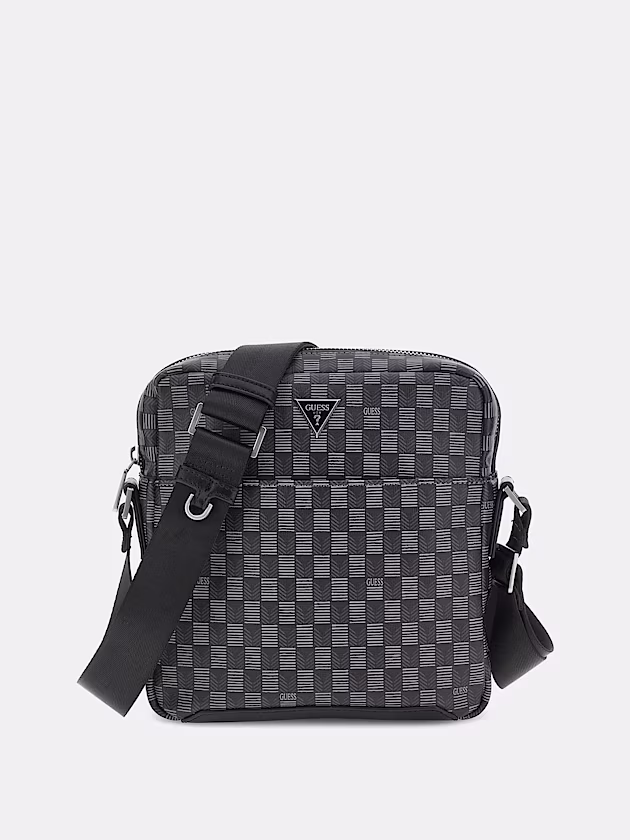 Torino geometric-print crossbody bag - GUESS