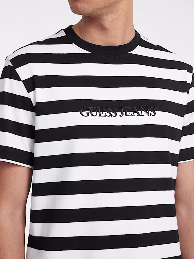 Striped Logo Tee - GUESS