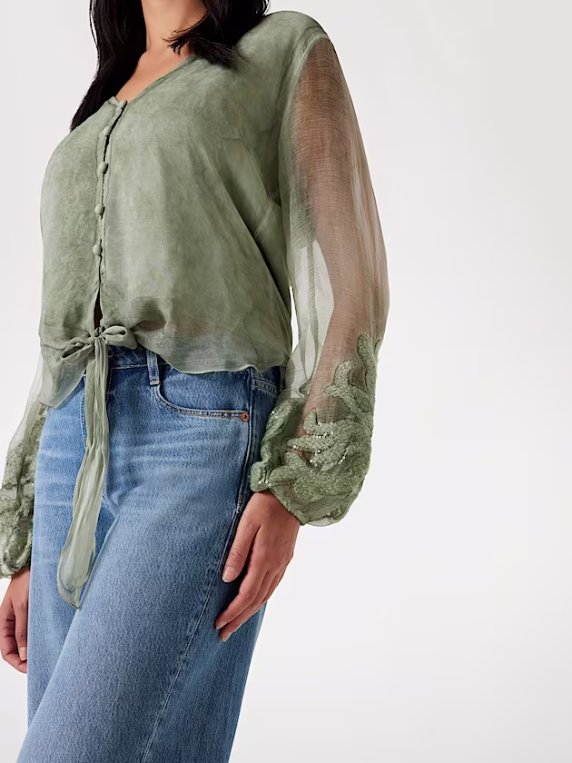 Silk-blend shirt - GUESS