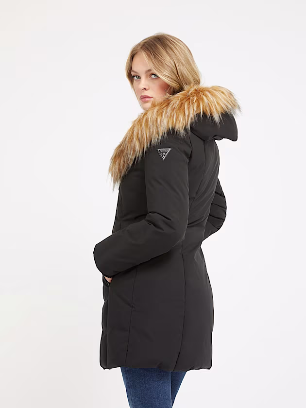 Faux fur hood jacket - GUESS