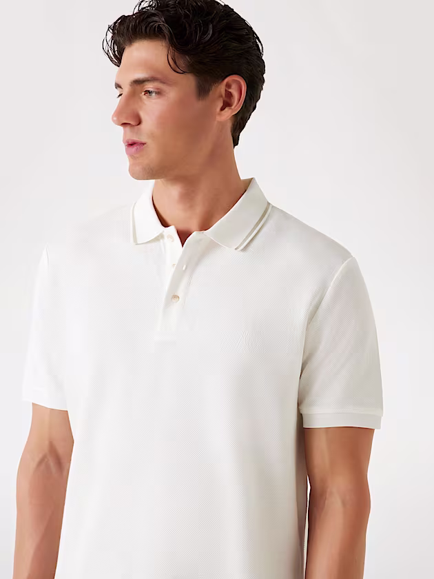 Marciano linen-blend polo shirt - GUESS