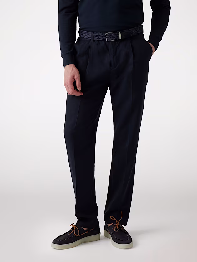 Marciano linen-blend chinos - GUESS