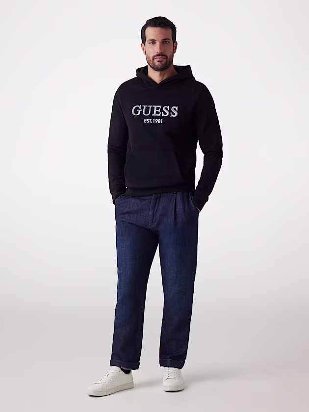 Terry logo hoodie sweatshirt - GUESS