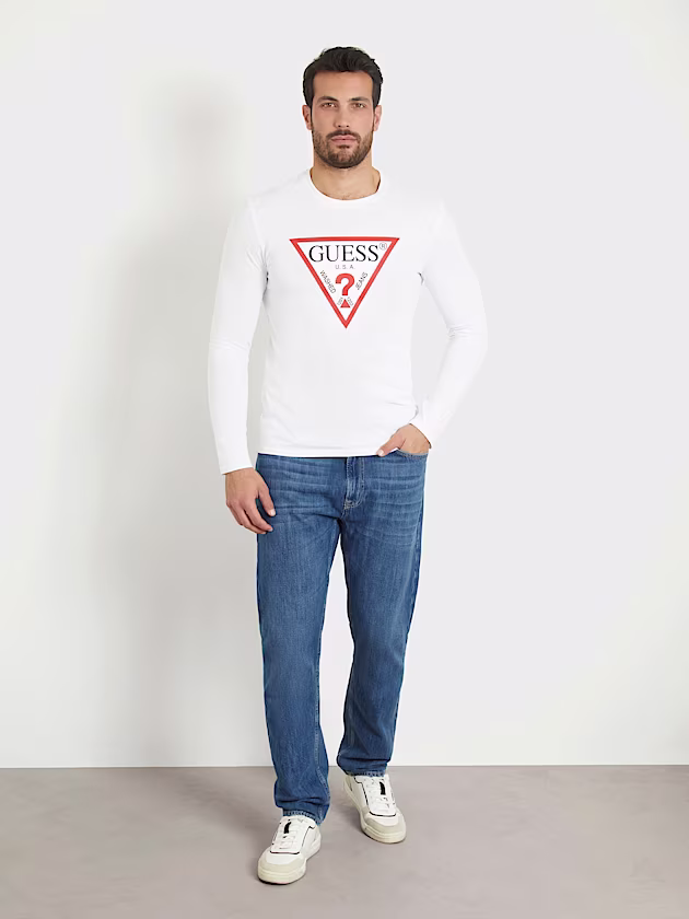 Triangle logo long sleeves t-shirt - GUESS