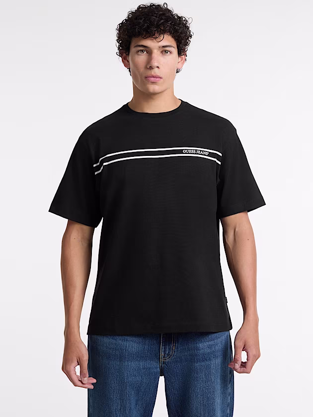 Crewneck Striped Tee - GUESS