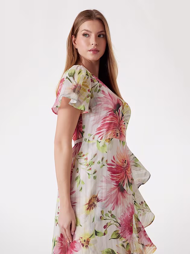 Floral print long dress - GUESS