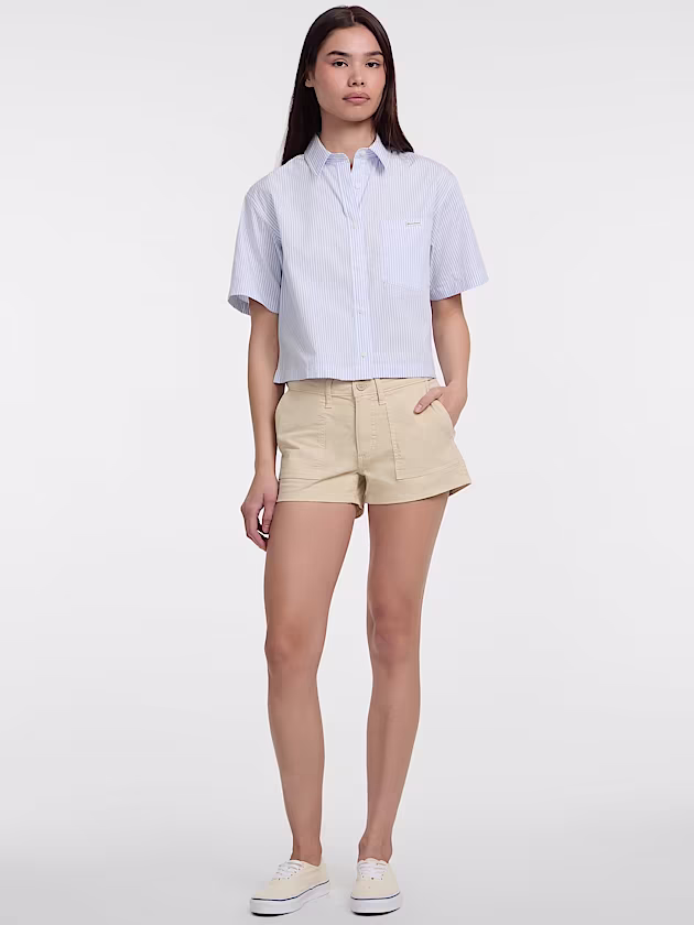 Striped cropped shirt - GUESS