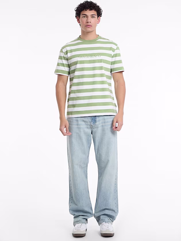 Striped Logo Tee - GUESS