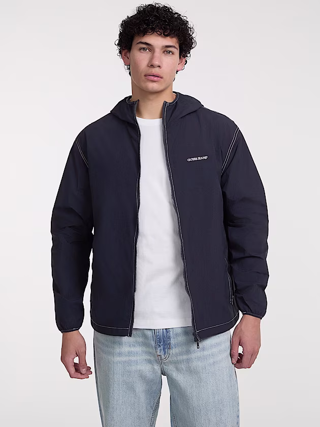 Nylon packable windbreaker - GUESS