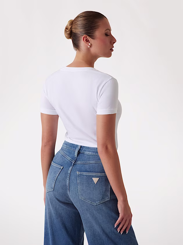 Small triangle logo stretch t-shirt - GUESS